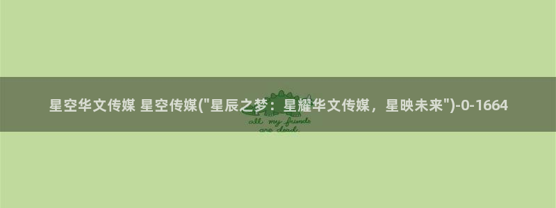 星空传媒就是阿朱：星空华文传媒 星空传媒(\